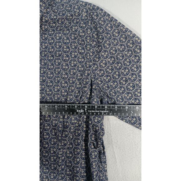 Eddie Bauer XL Vintage Floral Geometric Cotton Button Shirt Made in Macau - Picture 4 of 5